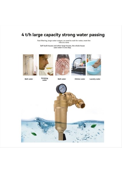 360 Derece Evrensel Dönen Valf Filtresi Tüm Ev Merkezi Filtre Yeniden Kullanılabilir Tortu Su Filtresi Nikel Plakalı, C (Yurt Dışından) modelleri