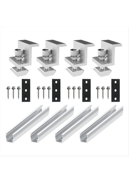 Güneş Paneli Braketi U-Ray Çatı Ray Konnektörü Braketi Çatı Montaj Kiti Metal Çatı, Düz Çatı, Levha Çatı Için Uygun (Yurt Dışından)