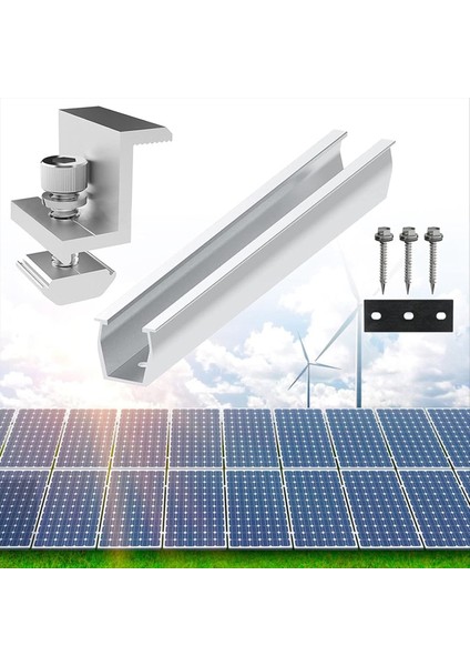 Güneş Paneli Braketi U-Ray Çatı Ray Konnektörü Braketi Çatı Montaj Kiti Metal Çatı, Düz Çatı, Levha Çatı Için Uygun (Yurt Dışından) fırsatları