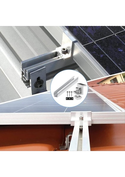 Güneş Paneli Braketi U-Ray Çatı Ray Konnektörü Braketi Çatı Montaj Kiti Metal Çatı, Düz Çatı, Levha Çatı Için Uygun (Yurt Dışından) indirimleri