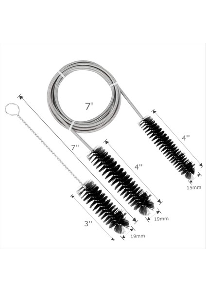 Fırça Çapı 15MM 19MM - Cpap Tüp Temizleme Fırçası - Çoğu Cpap Hortum Türü (Siyah) Için Uygun (Yurt Dışından) indirimleri