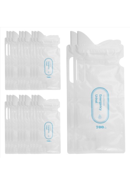 20 Adet Tek Kullanımlık Idrar Çantaları, Seyahat Kampı Acil Durum ve Trafik Sıkışıklığı Için 700ML Idrar Çantaları, Erkek Için Işemek Çantalar, Kadınlar, Kadınlar (Yurt Dışından)