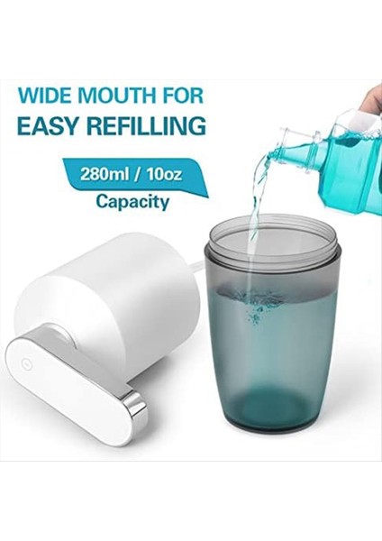 Otomatik Ağız Gargarası Dağıtıcı, Şarj Edilebilir Taşınabilir Ağız Yıkama Dağıtıcı Pompa Konteyner Şişesi 280ML/9.47OZ (Yurt Dışından) indirimleri