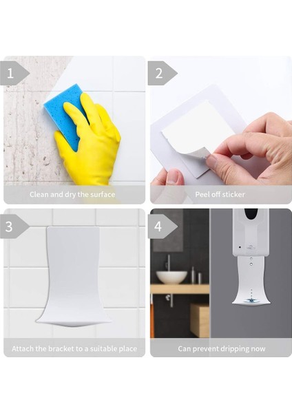 Duvar Montajı Dispenser Damla Tepsisi, Sanitiziz Dispenser Aksesuarları, Tüm Soap Dispenser Için, Kayma Tepsisi Dökülme Tepsisi (Yurt Dışından) fırsatları