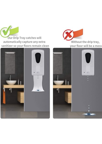 Duvar Montajı Dispenser Damla Tepsisi, Sanitiziz Dispenser Aksesuarları, Tüm Soap Dispenser Için, Kayma Tepsisi Dökülme Tepsisi (Yurt Dışından) indirimleri