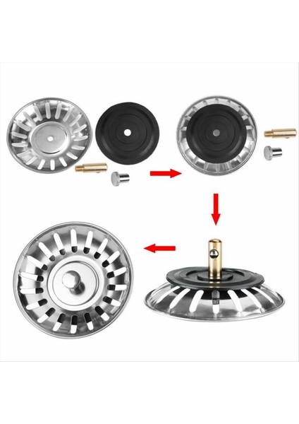 2 Adet Lavabo Drenaj Süzgeç Mutfak Lavabo Drenaj Süzgeçleri Uzun Süreli Paslanmaz Için Nihai Çözüm (Yurt Dışından) fırsatları