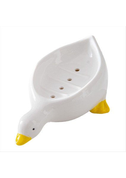 Sarı Ördek Şekli Sabun Kutusu Karikatür Bulaşık Drenaj Edilebilir Sabun Tutucu Sabun Konteyner Sabun Çanağı Tepsiye Banyo Için (Yurt Dışından)