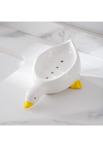 Sarı Ördek Şekli Sabun Kutusu Karikatür Bulaşık Drenaj Edilebilir Sabun Tutucu Sabun Konteyner Sabun Çanağı Tepsiye Banyo Için (Yurt Dışından) modelleri