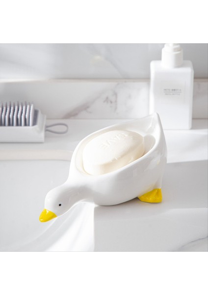 Sarı Ördek Şekli Sabun Kutusu Karikatür Bulaşık Drenaj Edilebilir Sabun Tutucu Sabun Konteyner Sabun Çanağı Tepsiye Banyo Için (Yurt Dışından) indirimleri