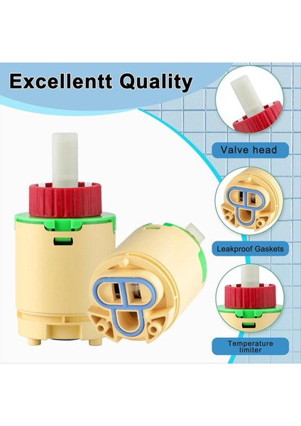JL01GJ Duş Kartuşları Değiştirme, 40MM Musluk Kartuşları Değiştirme, Kartuşların Yerini Almak Için Küvet ve Duş Vanası (Yurt Dışından) modelleri