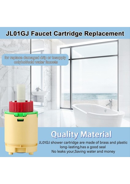 JL01GJ Duş Kartuşları Değiştirme, 40MM Musluk Kartuşları Değiştirme, Kartuşların Yerini Almak Için Küvet ve Duş Vanası (Yurt Dışından) indirimleri