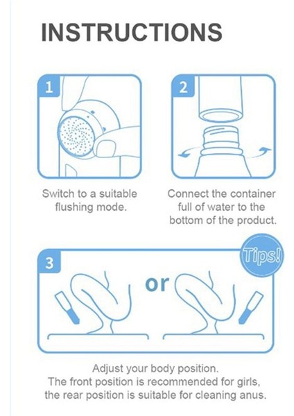 Taşınabilir El Elektrikli Bide Püskürtücü Kişisel Temizleyici Bakım Kapasite Şişesi Püskürtme Bide, Gri (Yurt Dışından) fırsatları