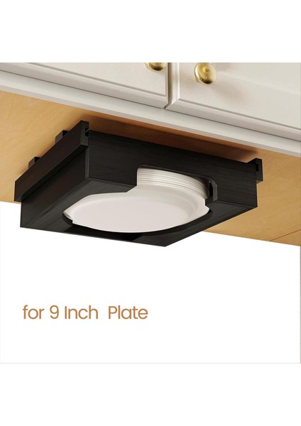 Kağıt Tabak Dağıtıcı 9 Inç Dolap Bambu Plakalar Tutucu Mutfak Tezgahı Dikey Plaka Dipenser Tutucular, A (Yurt Dışından) modelleri