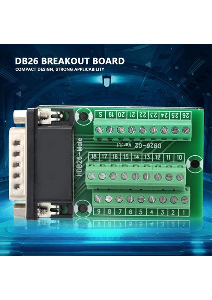 26 Pın DB26 D-Sub Erkek Adaptörü Pcb Terminal Sinyalleri Modül Breakout Kart Bağlayıcısı Yalıtım Mat Izleme (Yurt Dışından) modelleri