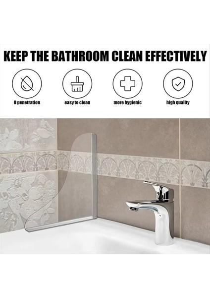 Duş Sıçrama Koruyucusu 2 Adet Kalınlaşmış Banyo Banyo Küveti Sıçrama Korumaları Akrilik Küvet Köşe Koruyucusu Duş Küvet Koruyucusu (Yurt Dışından) fiyatları