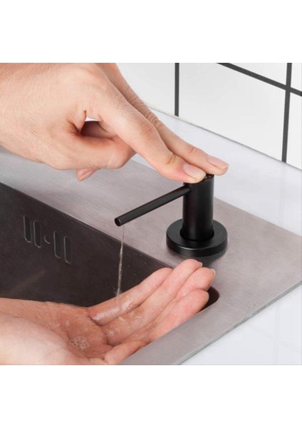 Mutfak Lavabo Fırçalı Paslanmaz Çelik Tezgah Pompası El Losyonu Bottlend Siyah (Yurt Dışından) fırsatları