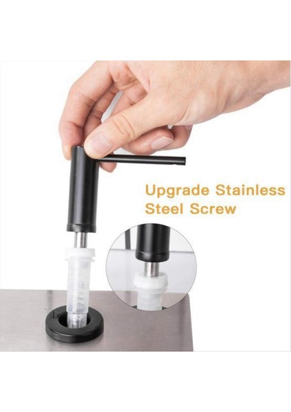 Mutfak Lavabo Fırçalı Paslanmaz Çelik Tezgah Pompası El Losyonu Bottlend Siyah (Yurt Dışından) indirimleri