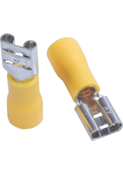 100PCS 24A Yalıtımlı 12-10AWG Dişi Kürek Terminali Kıvrım Tel Konektörleri Sarı (Yurt Dışından) indirimleri