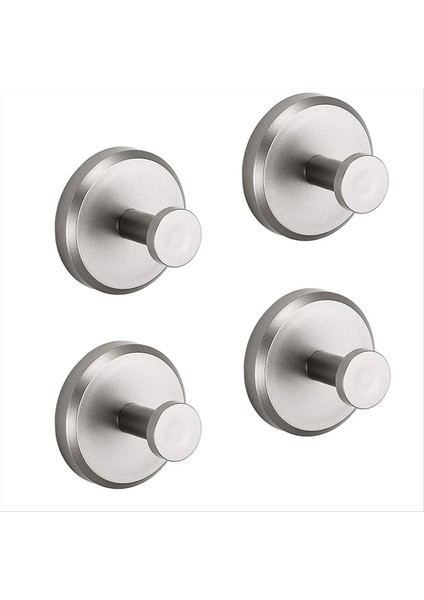 4pcs Drill No-Drıll Hooks Durma Hocks Banyo Cam Kapı Duvar 304 Giysiler Kanca Hook Banyo Havlu Giysileri, Gümüş (Yurt Dışından)