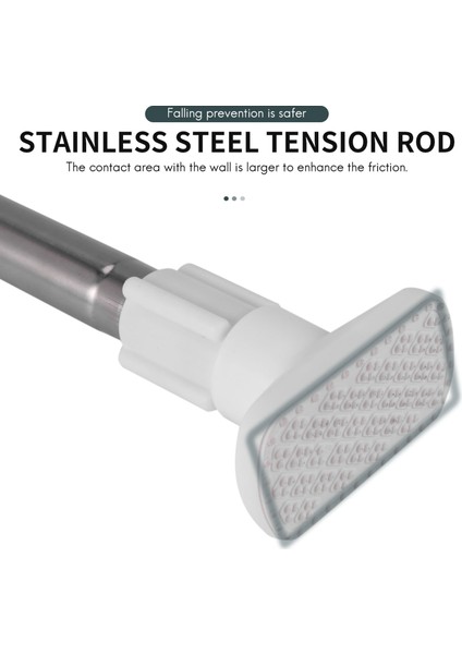 Paslanmaz Çelik Teleskopik Ayarlanabilir Çubuk Çamaşları Kurutucu Paslanmaz Çelik Gerilim Çubuk Banyo Rayı 27.56-39.37IN Alan Için Kullanılabilir (Yurt Dışından) modelleri