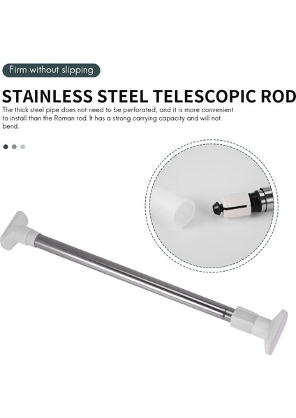 Paslanmaz Çelik Teleskopik Ayarlanabilir Çubuk Çamaşları Kurutucu Paslanmaz Çelik Gerilim Çubuk Banyo Rayı 27.56-39.37IN Alan Için Kullanılabilir (Yurt Dışından) indirimleri