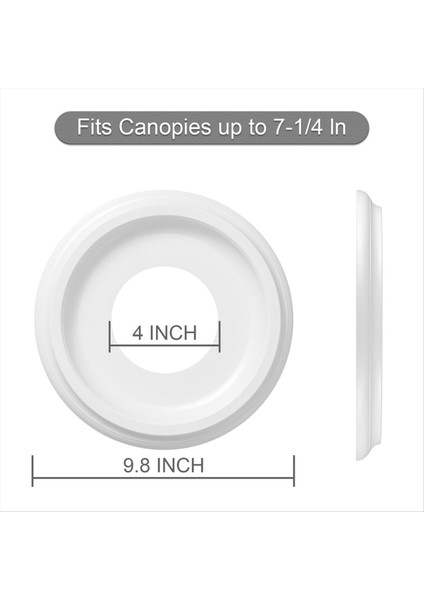 2 Paket Kalıplanmış Pu Tavan Madalyonları 10 Inç Od x 4 Inç Kimlik (7-1/4 Inç To-To 7-1/4 Inç&#39;e Uyuyor) (Yurt Dışından) modelleri