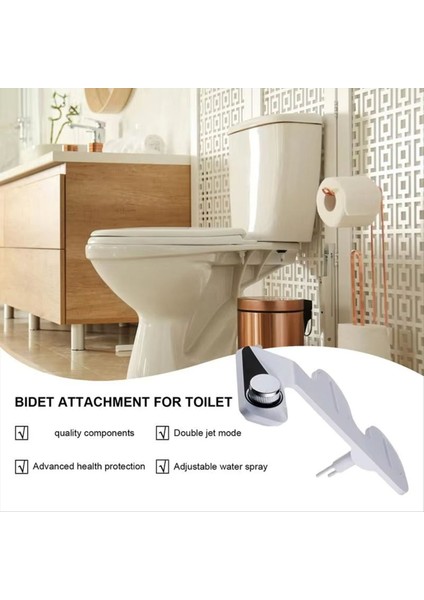 Tuvalet Bide Bağlantı Arka Yıkama Bide Eki Bide Koltuk Çift Nozullar Uygun Tuvalet Bide Su Püskürtücü Bide (Yurt Dışından) fırsatları