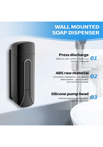 2pcs Duvara Monte Banyo Plastik Sıvı Sabun Dağıtıcı 350ML Duş Jel Deterjan Şampuan Şişe Mutfak Otel Için (Yurt Dışından) fırsatları