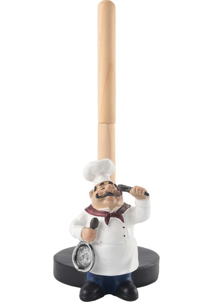 Reçine Şefi Çift Katmanlı Kağıt Havlu Tutucu Figürler Yaratıcı Ev Kek Dükkanı Restoran El Sanatları Dekorasyon Süslemesi (Yurt Dışından)