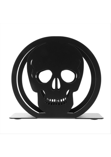 Kokteyl Peçete Tutucu Cadılar Bayramı Kafatası Tasarımı Siyah Doku Tutucu Demir Kağıt Peçete Tutucu Organizatör (Yurt Dışından)