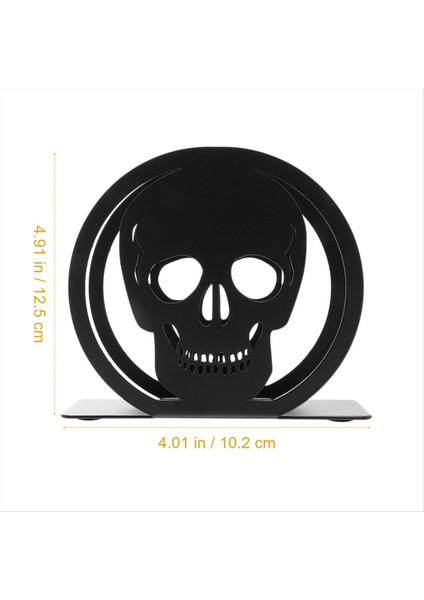 Kokteyl Peçete Tutucu Cadılar Bayramı Kafatası Tasarımı Siyah Doku Tutucu Demir Kağıt Peçete Tutucu Organizatör (Yurt Dışından) fırsatları