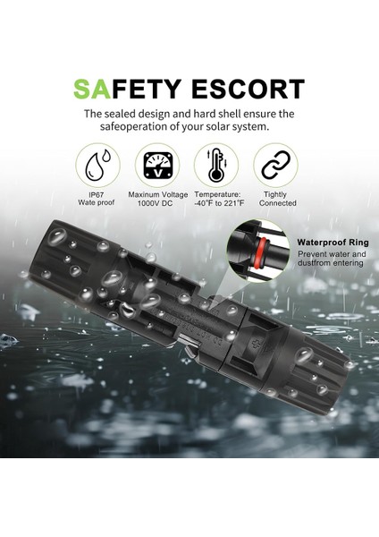 20 Çarşaf Güneş Panel Konektörleri, Erkek/kadın 1000V Güneş Paneli Kablo Konnektörü IP67 Su Geçirmez, 2 Mezar Anahtarlar (Yurt Dışından) fiyatları