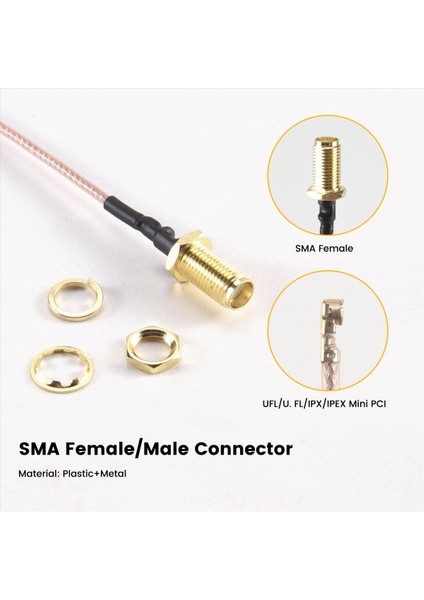 5 Pcs Sma Konektör Kablosu Kadın Ufl/u.fl/ıpx/ıpex Rf Veya Konektör Koaksiyel Adaptör Montajı RG178 Pigtail Kablosu (Yurt Dışından) indirimleri