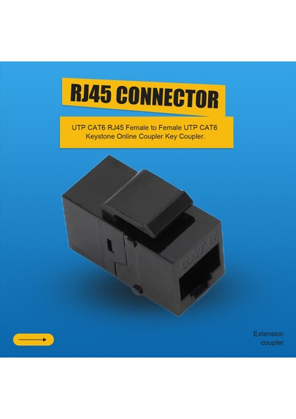 10PCS RJ45 Konnektör Keystone Jack Cat6 Uzatma Bağlayıcı Ethernet Ağı Lan Kat 6 Kullanıcı Kabloları Adaptörü, Siyah (Yurt Dışından) fırsatları
