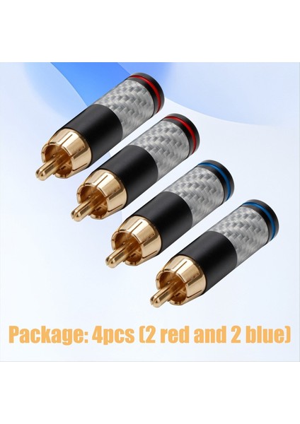 4pcs Hifi Karbon Fiber Rca Konektörleri Altın Kaplama Fiş Ses Konnektörü Rca Fiş Konnektörü Güç Hoparlör Fişleri Konnektör (Yurt Dışından) indirimleri