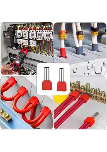 Ikiz Tel Ucu Ferrullar, 2 x 10.0 Mm², 150 Paket, Uzunluk 14 Mm, Çift Ikiz Tel Ucu Ferrullar (Yurt Dışından) indirimleri