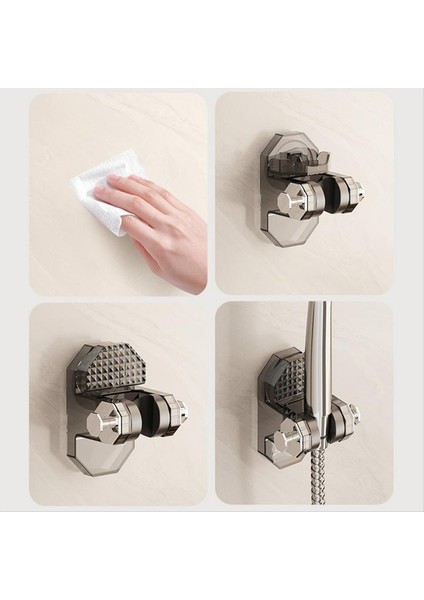 Ayarlanabilir Duş Başlıkları Tutucu Ayarlanabilir Duş Başlık Duvarı Monte Emme Braketi Matkap Yok Gereken Emme Kupası Duvar A (Yurt Dışından)