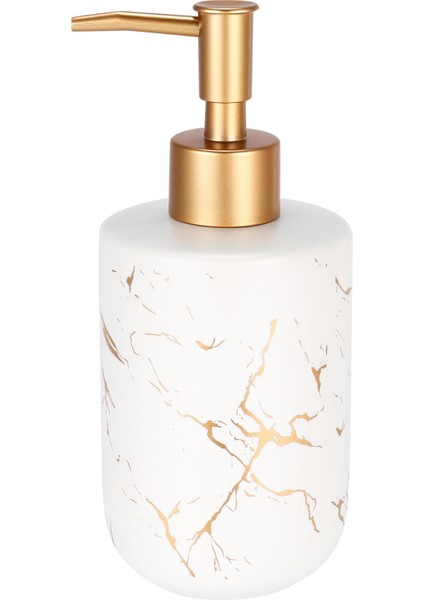 300ML Seramik Emülsiyon Şişeleri Yaratıcı Lateks Şişeler Sıvı Sabun Dispenserleri Banyo Seti Ev Dekorasyon-Beyaz Mat (Yurt Dışından)