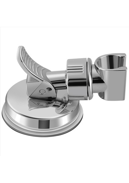 Ayarlanabilir Duş Başlığı Tutucu Banyo Krom Duvar Montaj Güçlü Emme El Duş Braketi (Yurt Dışından)