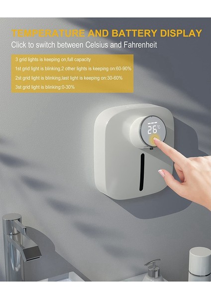 10.82OZ/320ML Otomatik Sabun Dağıtıcı, Dokunulmaz Sabun Dağıtıcı, Köpük Sabun Dağıtıcı, Ipx4 Su Geçirmez (Beyaz) (Yurt Dışından) fırsatları