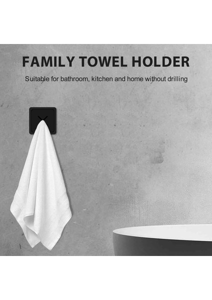 Banyo Için Havlu Tutucu - Kendinden Yapışkan Mutfak Havlu Askı Grabber, Duvar Montajı Bulaşık Havlu Kancaları, 3 Paket Siyah (Yurt Dışından) indirimleri