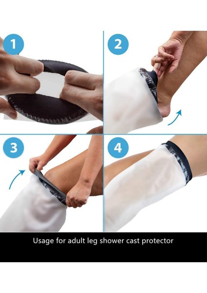 Su Geçirmez Dökme Kapak Bacak Yetişkin Tam Bacak Duş Koruyucu Su Geçirmez Koruma Ayak Ayak Bileği Diz Yara (Yurt Dışından) indirimleri