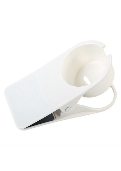 Içki Kupa Tutucu Masa Yan Su Kupası Raf Ofis Masaüstü Bilgisayar Masası Sabit Kupa Tutucu Masa Depolama Klipsi, Beyaz (Yurt Dışından)