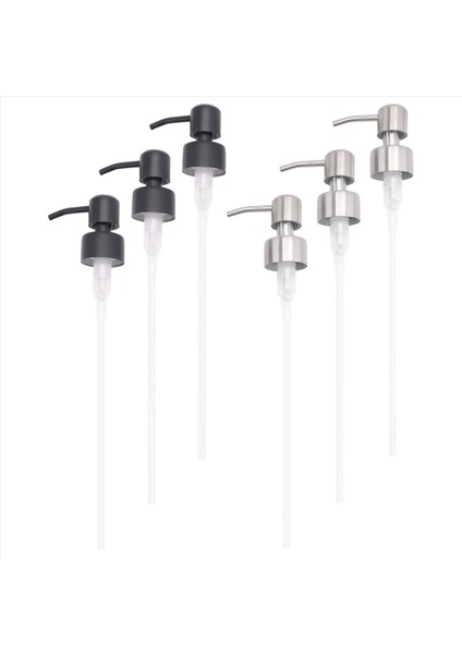 6pcs Paslanmaz Çelik Sıvı Sabun Dispenser Pompası Standart 28/400 Boyun Boyut Nozumu ve Tüpü Iplik ile Değiştirme (Yurt Dışından)