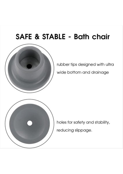 8 Adet Duş Sandalyesi Için Yedek Ayaklar Banyo Koltuk Kauçuk Uçları Kaymaz Duş Tezgahı ve Küvet Transfer Vantuz Ayakları (Yurt Dışından)