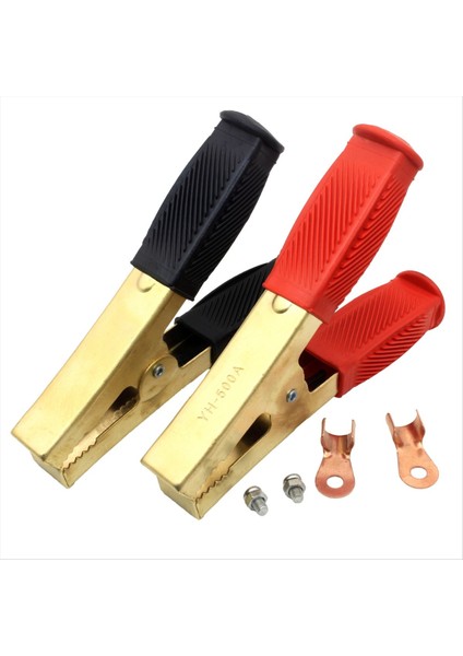 1 Çift Pil Jumper Kablo Kelepçeleri, Timsah Kelepçeleri, 1000A Saf Pirinç Kablo Tel Klipsleri Araba Kamyonu Teknesi Için Uygun (Yurt Dışından)