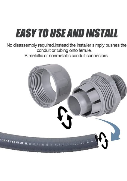 Sıvı Sıkı Konektör 1/2 Metalik Olmayan Elektrikli Boru Bağlantı Parçalarında Pvc Kanal Takımı Düz (Yurt Dışından) modelleri