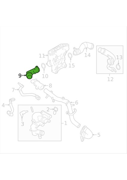 J9C6689 LR094089 Parça Konnektör Tüp Isıtıcı Çıkış Tüpü Land Rover Range Rover Evoque 12 Discovery Sport Jaguar (Yurt Dışından) fırsatları