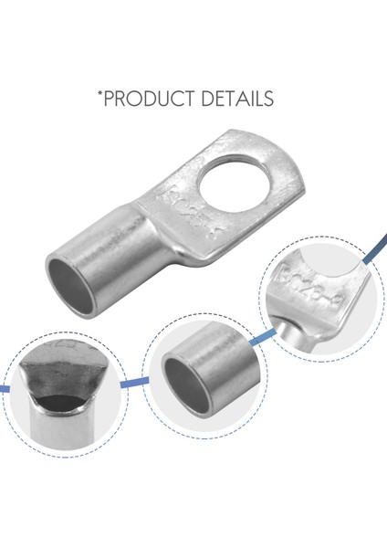 10 Bakır Tüp 25MM x 8mm Lug Pil Marş Kablosu Kaynak Kıvrım Terminal Halkası (Yurt Dışından) indirimleri