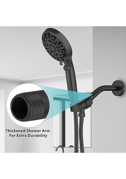 Duş Kolu, Duvar Montajı Sabit Duş Başlığı ve El Duş Başlığı Için Duş Duş Başlığı, 25CM (Yurt Dışından) indirimleri